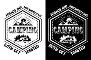 Camping Typografie Zitate t Hemd Vektor Illustration Design