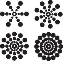 geometrisch Formen gemacht mit schwarz Punkte vektor