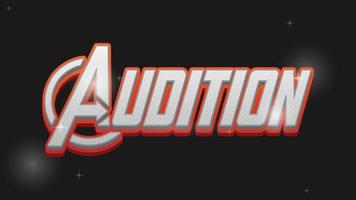 audition text 3d vektor stil