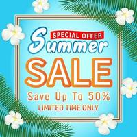 Sommer Verkauf Sonderangebot Deal Promotion Poster vektor