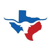 texas lång horn logotyp vektor