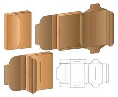 Box Verpackung gestanzte Vorlage Design. 3D-Modell vektor