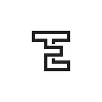 minimal Brief t e oder e t kreativ Monogramm einzigartig Logo vektor