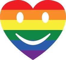 Vektor Bild von ein Smiley farbig mit lgbt Farben