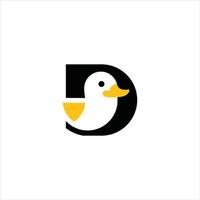 wenig schwarz Ente Symbol Logo Vektor