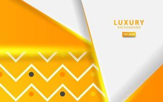 Luxus abstrakt Gelb Hintergrund Banner Design mit Gold Linie. Überlappung Schichten mit Papier Wirkung. Digital Vorlage. vektor