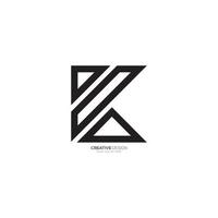 modern Brief k Linie Kunst minimal einzigartig gestalten Logo vektor