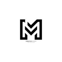 modern brev c v m linje konst minimal unik form logotyp vektor