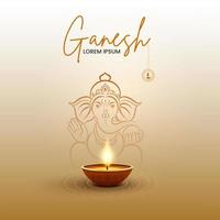 ganesh utsav affisch vektor