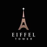 franska eiffel torn byggnad och hög torn logotyp mall design.med redigerbar vektor illustration.