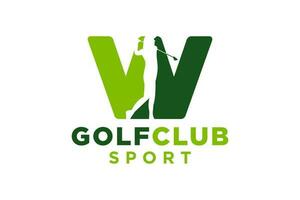 Vektor Initialen Brief w mit Golf kreativ geometrisch modern Logo Design.