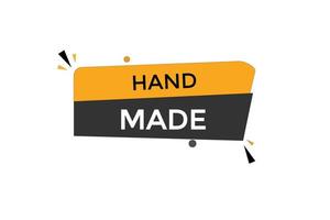 Hand gemacht vectors.sign Etikette Blase Rede Hand gemacht vektor