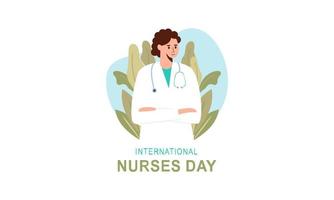 eben International Krankenschwestern Tag Illustration Vektor