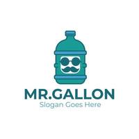 herr. gallon logotyp design vektor