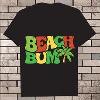 Sommer- Hand Zeichnung Urlaub Party Lager, Sommer Hintergrund Vektor, Sommer- Strand T-Shirt Design vektor
