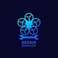 Drohnenreparaturservice-Symbol, Vektor