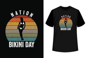 nationell bikini dag. geometrisk design lämplig för hälsning kort, affisch, baner, t-shirt vektor