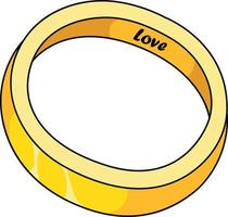 Hochzeit Ring Karikatur farbig Clip Art Illustration vektor