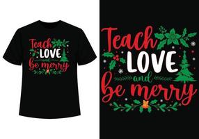 lära kärlek och vara glad t-shirt design vektor