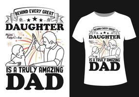 Tochter tolle Papa T-Shirt Design vektor