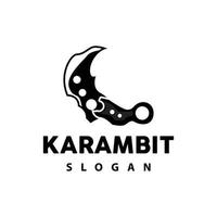 kerambit logotyp, indonesien stridande vapen vektor, ninja stridande verktyg enkel design, mall illustration symbol ikon vektor