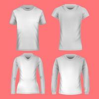 lutning vit t-shirt mall vektor