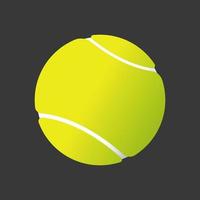 realistisk gul tennis boll isolerat vektor illustration