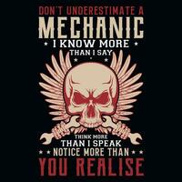 Mechaniker Grafik T-Shirt Design vektor