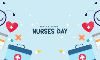 International Krankenschwestern Tag Hintergrund vektor