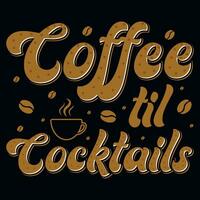 Kaffee trinken T-Shirt Design vektor