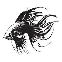 betta fisk vektor illustration, stridande fisk logotyp design