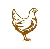 Henne Symbol, Hähnchen Bauernhof und Geflügel Symbol vektor