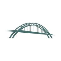 Brücke Symbol zum Transport und Reise Unternehmen vektor