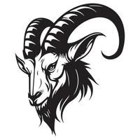 Kopf von Ziege Vektor Illustration, Ziege Logo