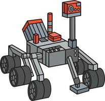 Neugierde Mars Rover Karikatur farbig Clip Art vektor