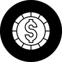 mynt vektor ikon stil