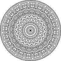 mandala färg bok konst. hälsning kort, klistermärke, spets mönster och tatuering. dekoration för interiör design. vektor cirkel av mandala med blommig prydnad mönster. bakgrund