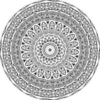 mandala färg bok konst. hälsning kort, klistermärke, spets mönster och tatuering. dekoration för interiör design. vektor cirkel av mandala med blommig prydnad mönster. bakgrund