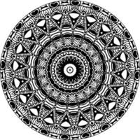 einfach mandala, einfach Mandalas Blumen Färbung Seite auf Weiß Hintergrund. vektor