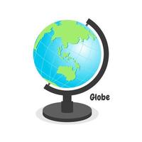 Globus Vektor Illustration auf Weiß Hintergrund