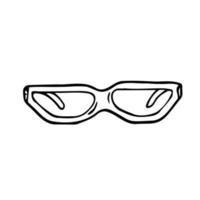 Brille Gekritzel Symbol. Vektor Hand gezeichnet Illustration