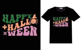 modisch Halloween Grafik Jahrgang Typografie und Beschriftung t Hemd Design vektor