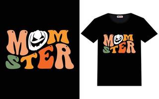 modisch Halloween Grafik Jahrgang Typografie und Beschriftung t Hemd Design vektor