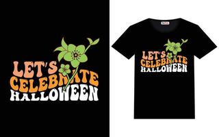 trendig halloween grafisk årgång typografi och text t skjorta design vektor
