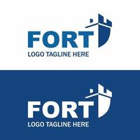 vektor historisk fort logotyp