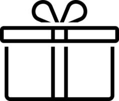 Liniensymbol für Geschenk vektor