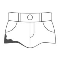 kurze Hose Symbol eben Design vektor