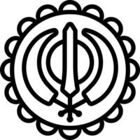 linje ikon för gurupurab vektor