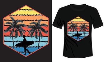 surfing kalifornien strand vektor illustration
