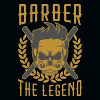 Barbier Grafik T-Shirt Design vektor